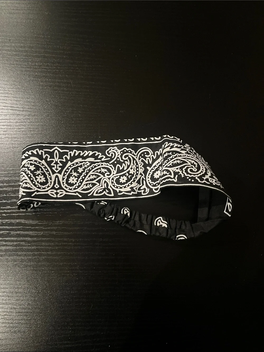 Black Paisley Elastic Headband - Women Accessories